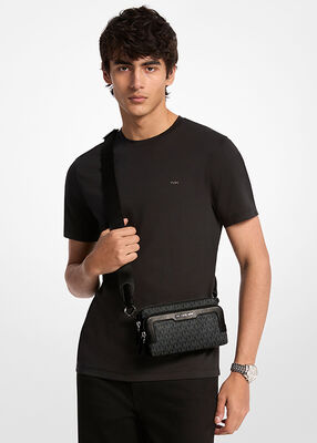 michael kors hudson signature logo crossbody bag