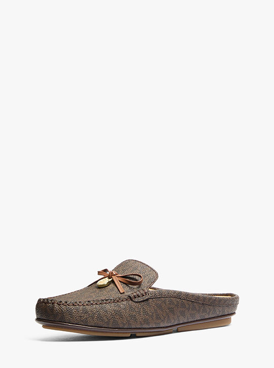 michael kors greta signature logo mule