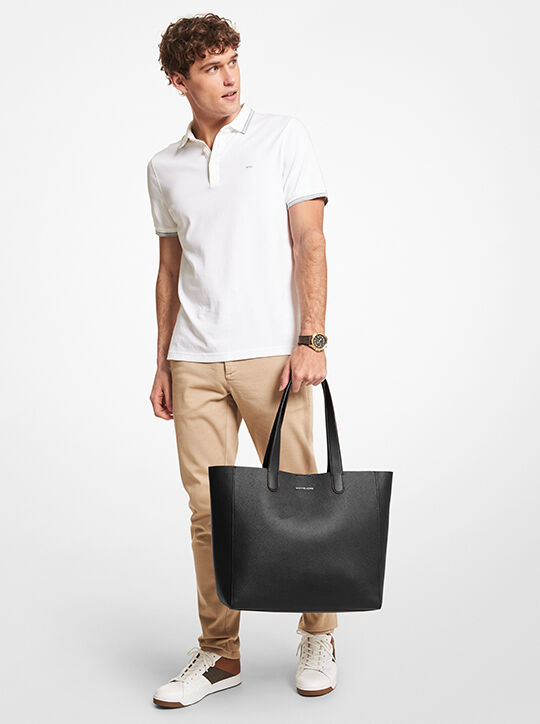 Hudson Pebbled Leather Tote Bag michael kors hudson pebbled leather tote bag