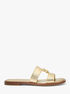 michael kors erin metallic leather sandal