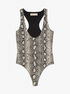 michael kors snake print scoop neck bodysuit