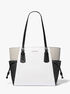 michael kors voyager large color block signature logo tote bag
