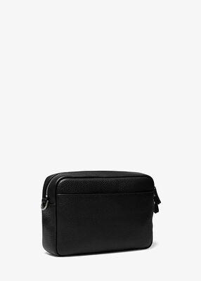 michael kors hudson pebbled leather crossbody bag