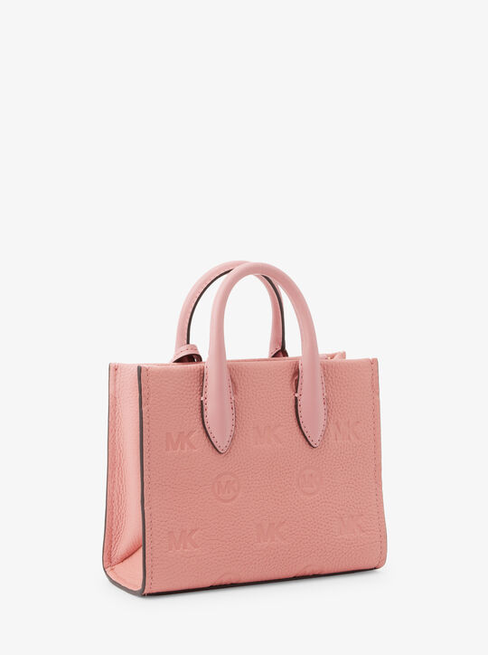 Mirella Extra-Small Logo Embossed Leather Crossbody Bag michael kors mirella extra small logo embossed leather crossbody bag