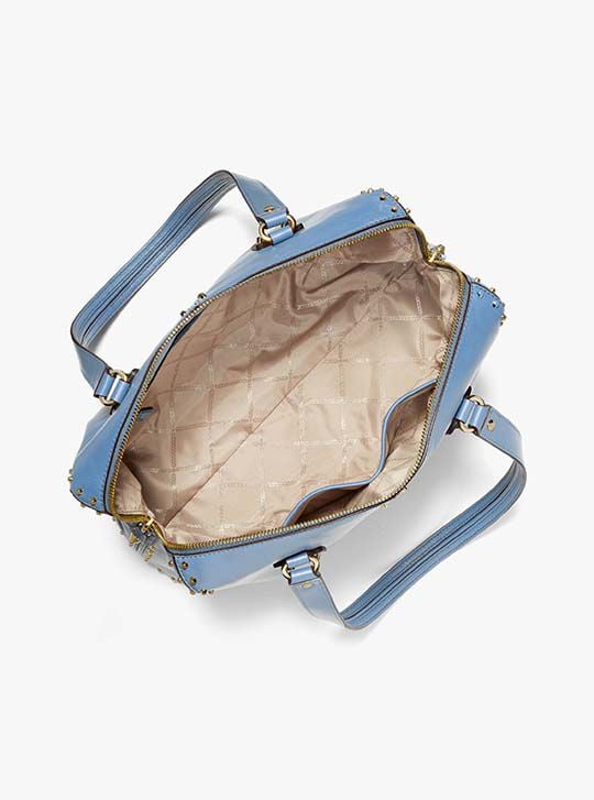 Astor Large Studded Leather Tote Bag, LT CHAMBRAY | Michael Kors KSA