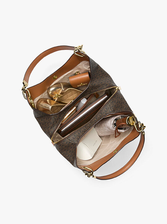 michael kors lillie large logo shoulder bag