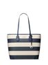 michael kors eva large striped signature logo tote bag