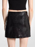 michael kors crocodile embossed mini skirt