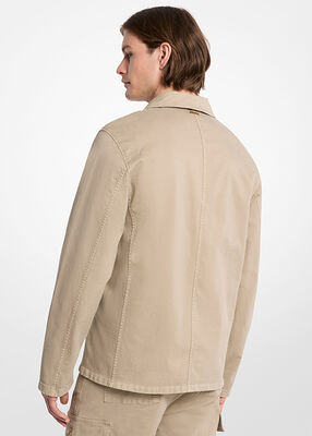 michael kors stretch cotton twill chore jacket