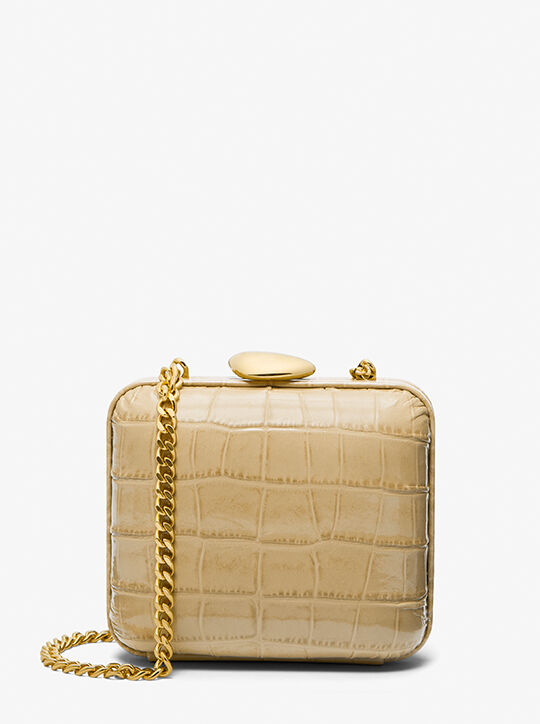 الميناوديير جلد تمساح منقوش من تينا michael kors الميناوديير جلد تمساح منقوش من تينا