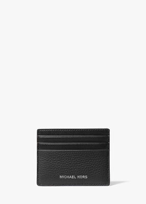 michael kors hudson pebbled leather card case