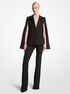 michael kors double crepe sabl  tuxedo cape jacket