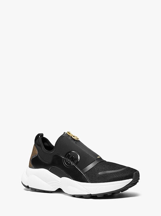 Sami Scuba and Mesh Zip-Up Trainer michael kors sami scuba and mesh zip up trainer