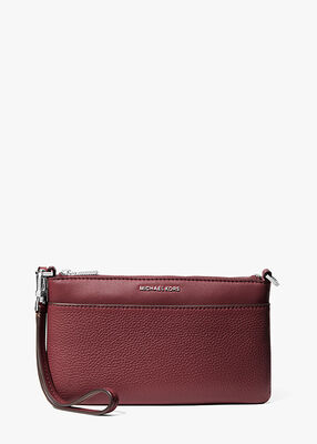 michael kors jet set medium pebbled leather convertible wristlet