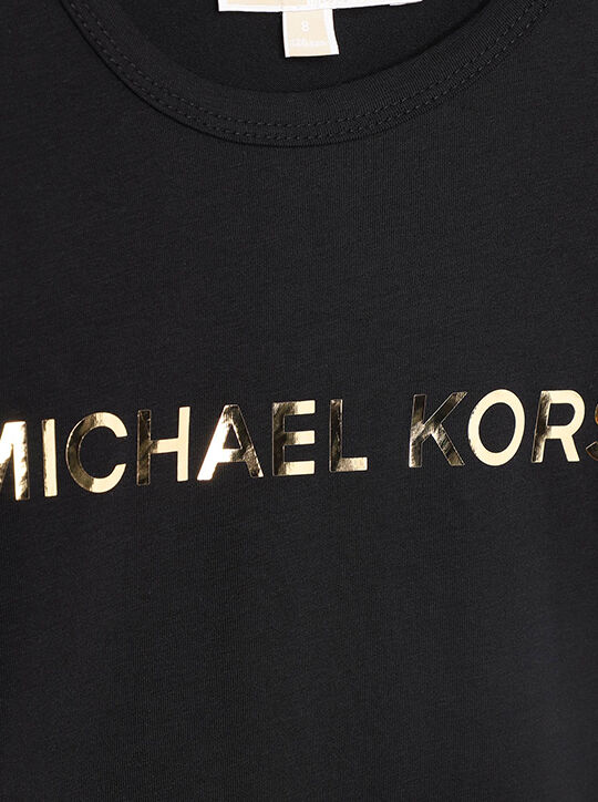 تي شيرت قطني مطاطي بأكمام طويلة michael kors تي شيرت قطني مطاطي بأكمام طويلة