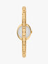 michael kors maude three hand gold tone stainless steel watch