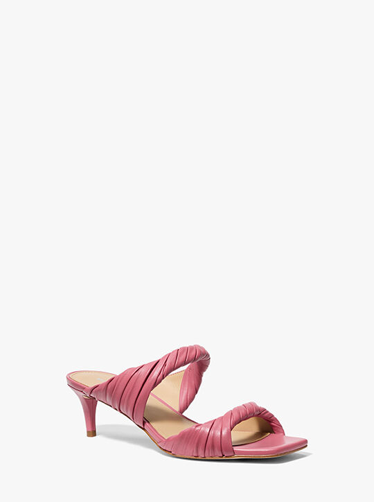 michael kors kiana leather mule sandal