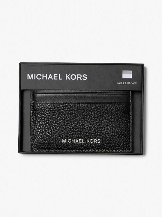 michael kors حافظة بطاقات كوبر بيبلد جلدية طويلة