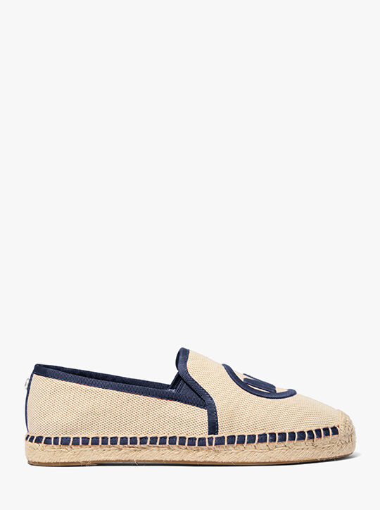 michael kors hastings two tone cotton blend canvas espadrille