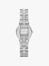 michael kors petite billie frosted silver tone watch