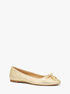 michael kors nori metallic leather ballet flat