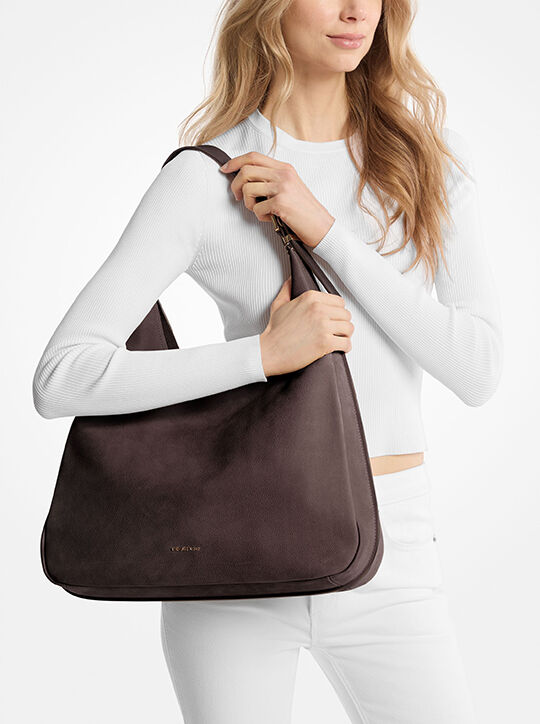 michael kors حقيبة كتف نوليتا كبيرة من جلد النوبوك