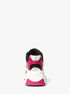 michael kors zuma color block leather and mesh trainer