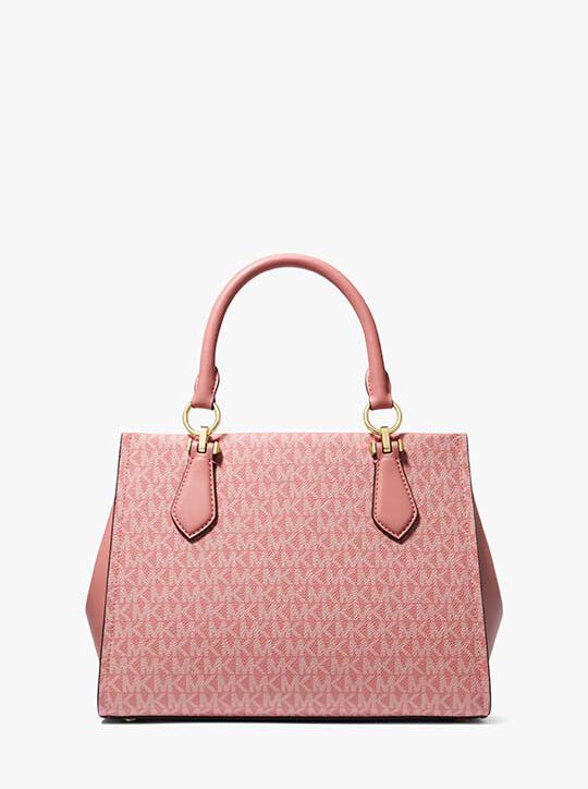 Marilyn Medium Logo Stripe Satchel | Michael Kors Official Website 