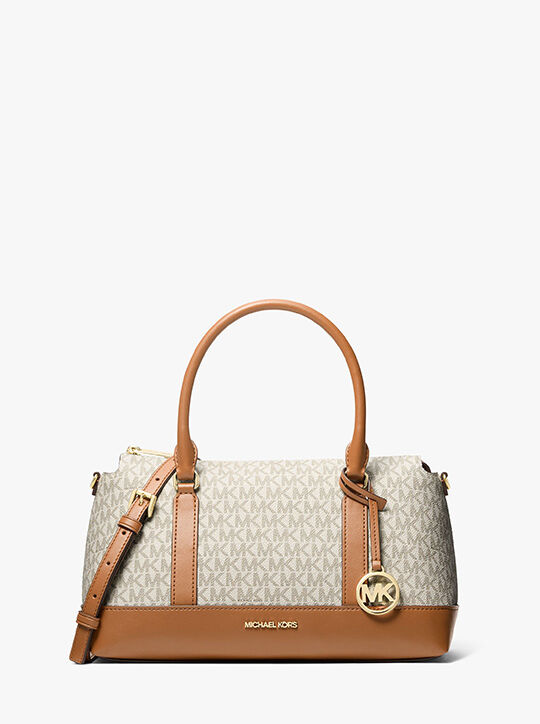 michael kors andie medium signature logo satchel