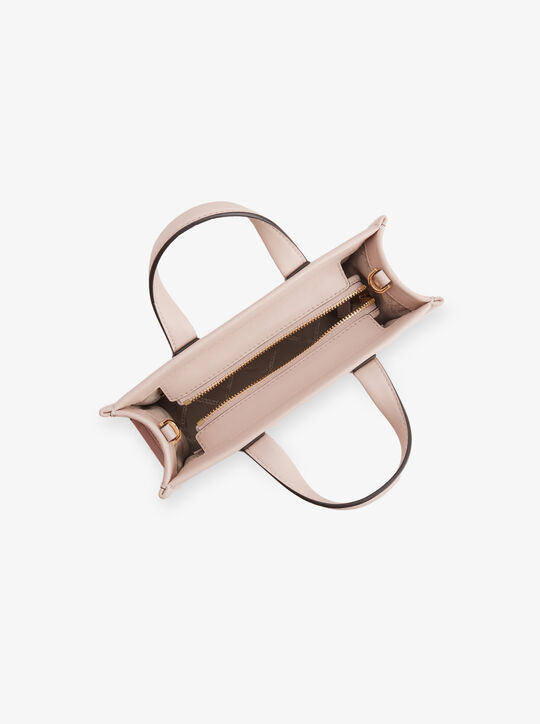 michael kors حقيبة ماسنجر جيجي جلدية منقوشة بشعار إمباير الصغيرة