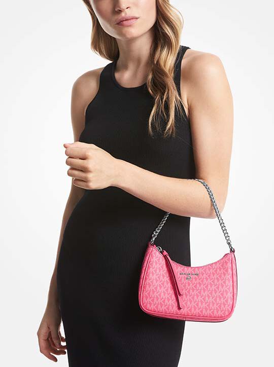 michael kors jet set charm small logo pochette