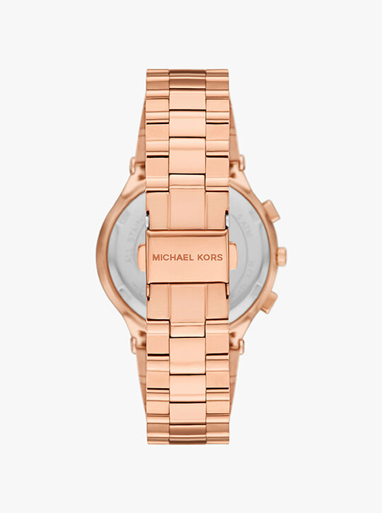 ساعة بيلي المصنوعة من الفولاذ المقاوم للصدأ بلون ذهبي وردي michael kors ساعة بيلي المصنوعة من الفولاذ المقاوم للصدأ بلون ذهبي وردي