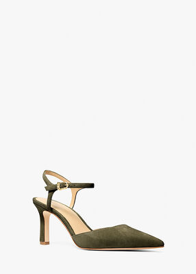 michael kors amara suede slingback pump