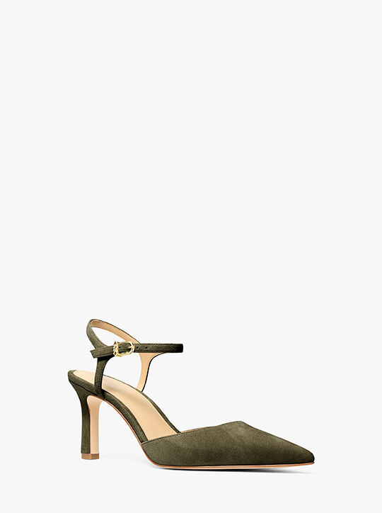 michael kors amara suede slingback pump