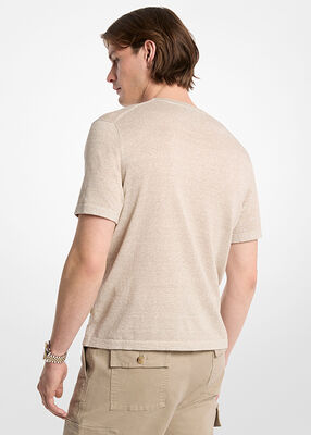 michael kors linen and cotton t shirt