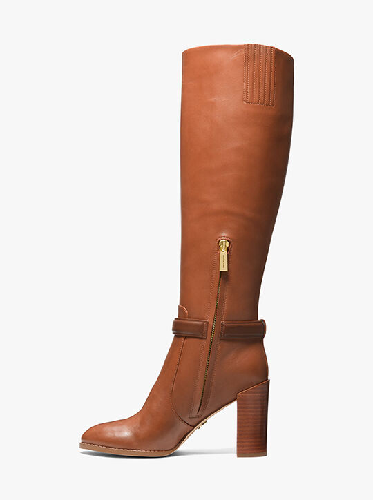 michael kors بوت هاميلتون من الجلد المزين