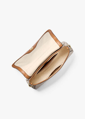 michael kors nolita medium signature logo convertible shoulder bag