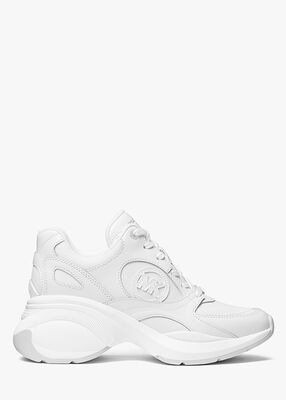 michael kors zuma leather and mesh trainer