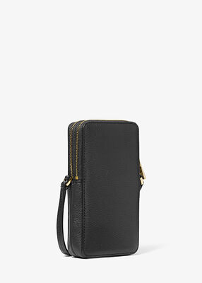 michael kors jet set small pebbled leather smartphone crossbody bag