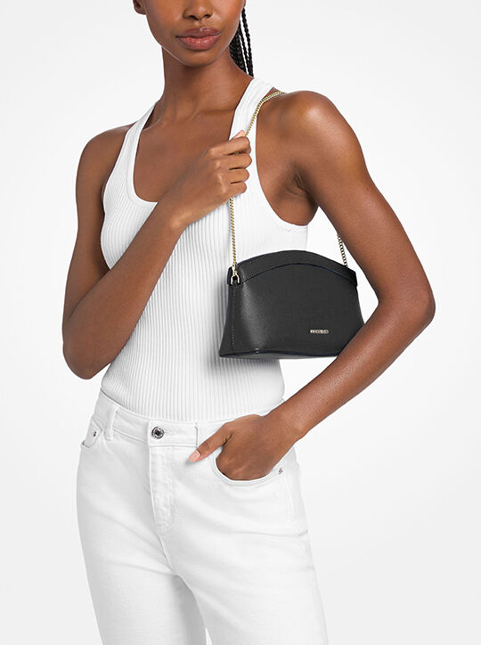 michael kors حقيبة يد أثينا صغيرة قابلة للتحويل من الجلد