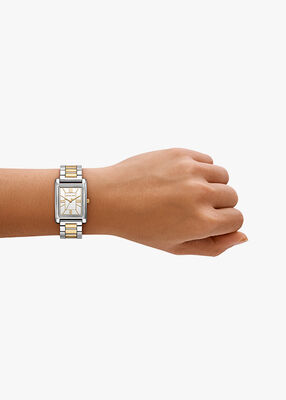 michael kors essex two tone watch