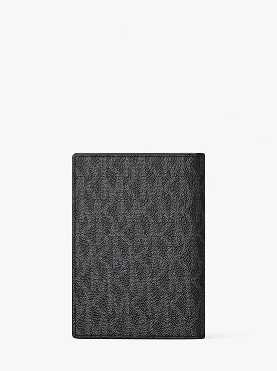 Hudson Signature Logo Bi-Fold Card Case michael kors hudson signature logo bi fold card case