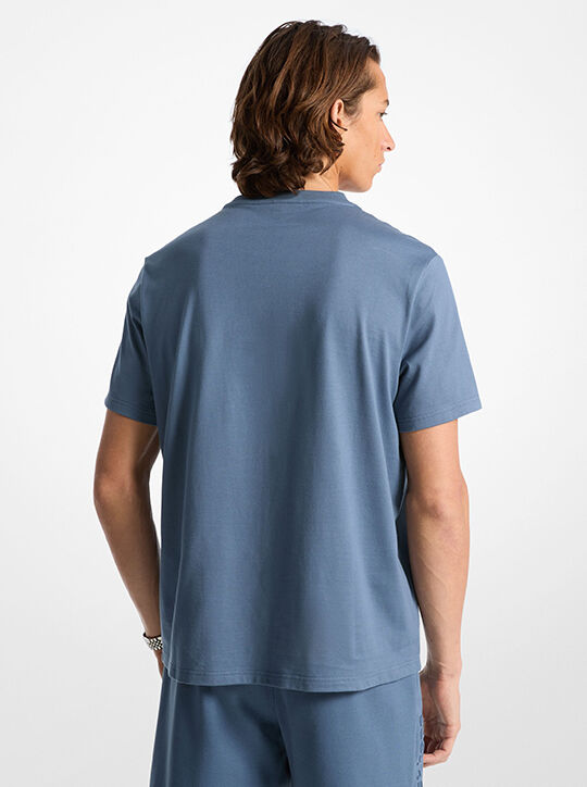 تي شيرت قطني منقوش بشعار الماركة michael kors تي شيرت قطني منقوش بشعار الماركة