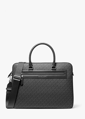 michael kors jet set signature logo briefcase