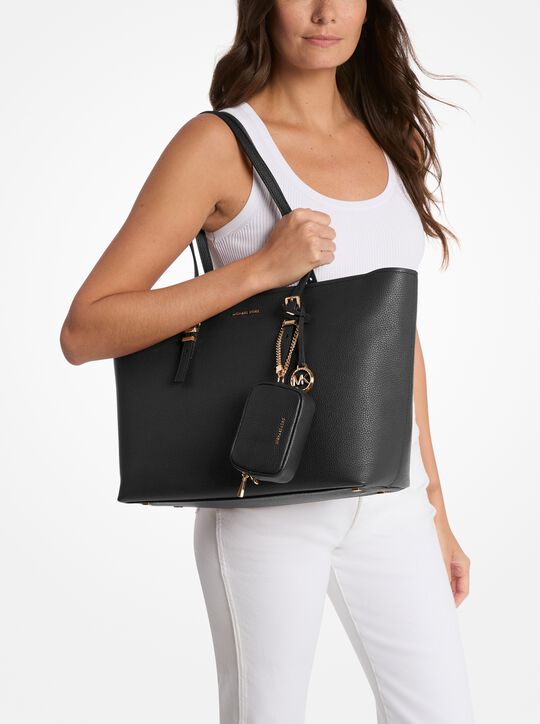 michael kors حقيبة كوين الكبيرة من الجلد المحبب