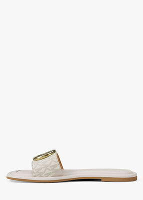 michael kors milan signature logo slide sandal