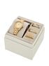 Lexington Brushed Gold-Tone Watch Gift Set michael kors lexington brushed gold tone watch gift set