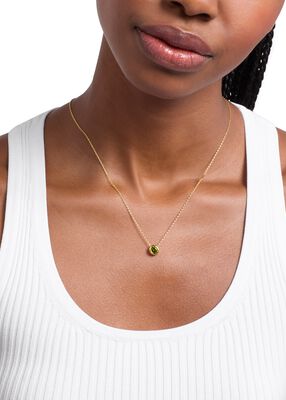 michael kors round stone pendant necklace