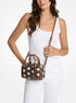 michael kors thompson extra small polka dot signature logo satchel