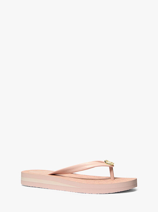 Posie Signature Logo Flip Flop michael kors posie signature logo flip flop